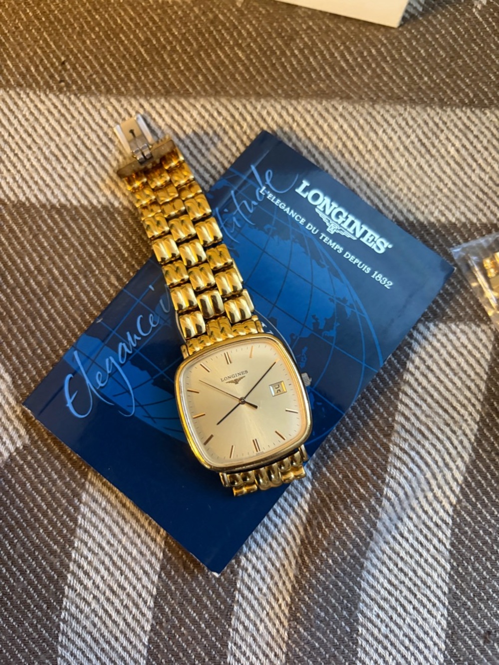 ❤️Luxurious  Longines Gold Square Dial Watch❤️